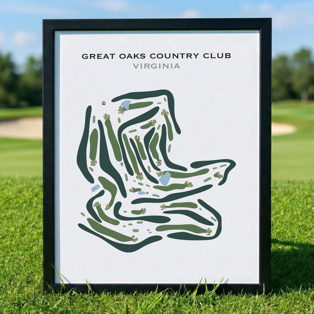 Great Oaks Country Club, Virginia - Printed Golf Course