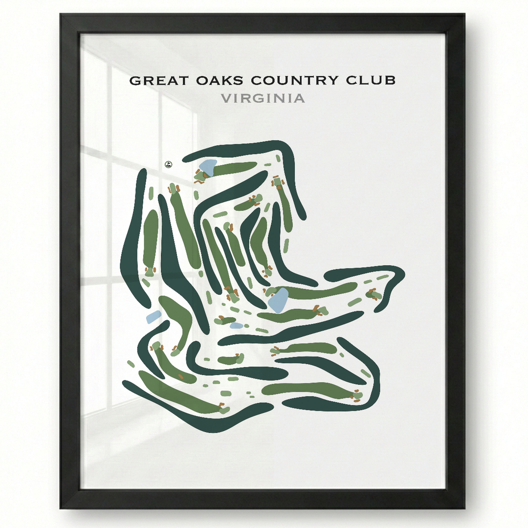 Great Oaks Country Club, Virginia - Printed Golf Course
