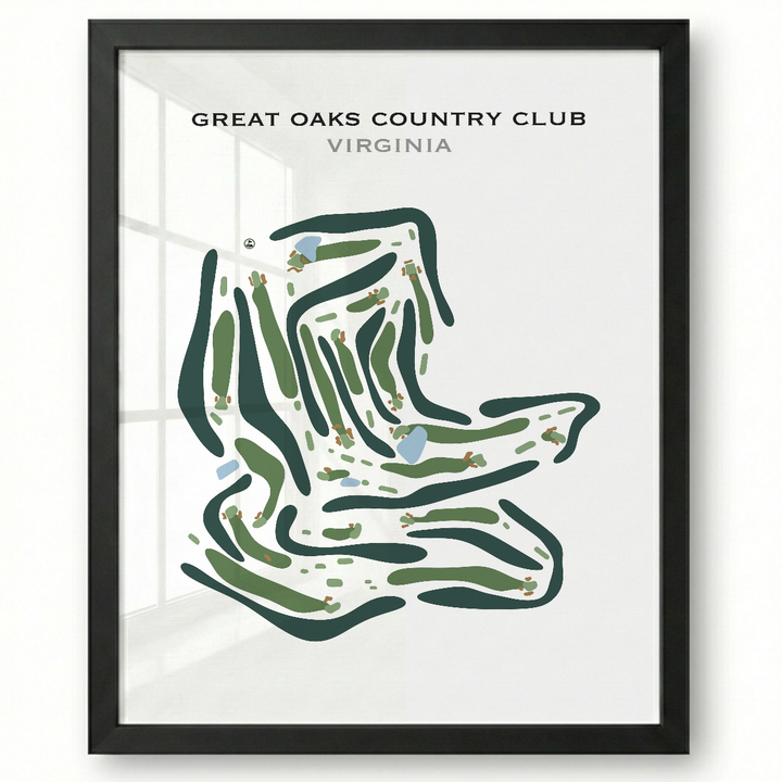 Great Oaks Country Club, Virginia - Printed Golf Course