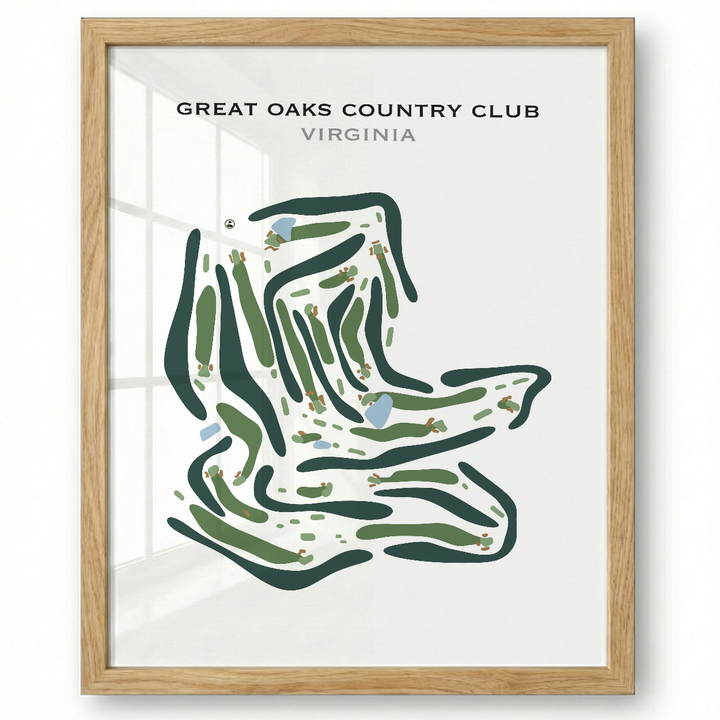 Great Oaks Country Club, Virginia - Printed Golf Course