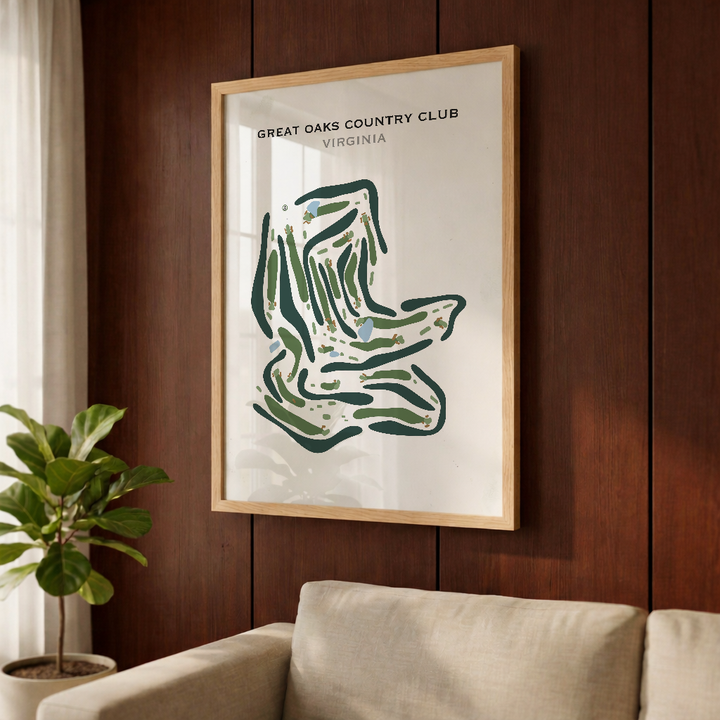 Great Oaks Country Club, Virginia - Printed Golf Course