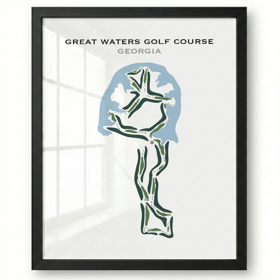 Great Waters Golf Course, Georgia - Printed Golf Courses