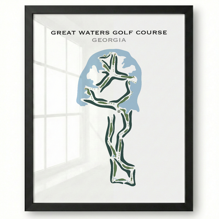 Great Waters Golf Course, Georgia - Printed Golf Courses