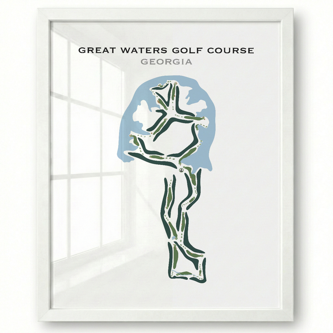 Great Waters Golf Course, Georgia - Printed Golf Courses