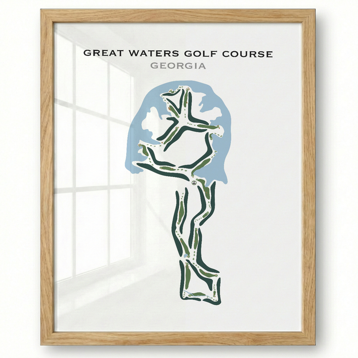Great Waters Golf Course, Georgia - Printed Golf Courses