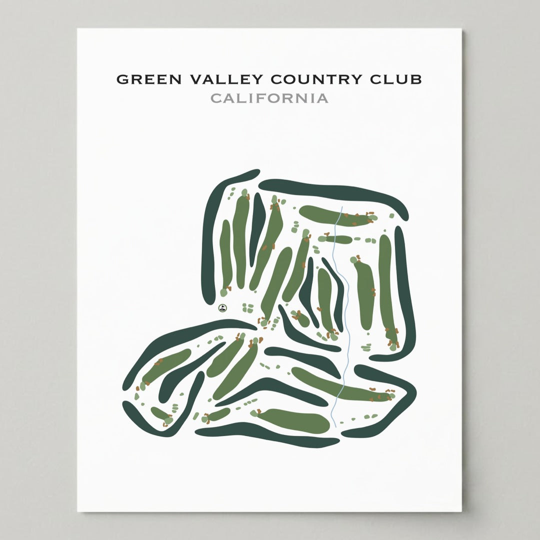 Green Valley Country Club, California - Printed Golf Courses