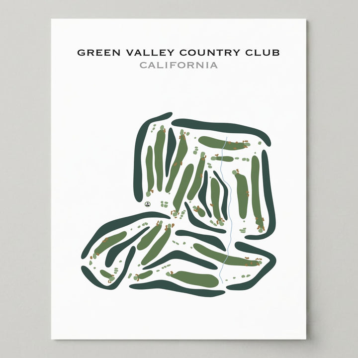 Green Valley Country Club, California - Printed Golf Courses