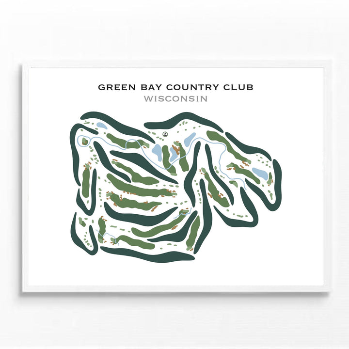 Green Bay Country Club, Wisconsin - Printed Golf Courses