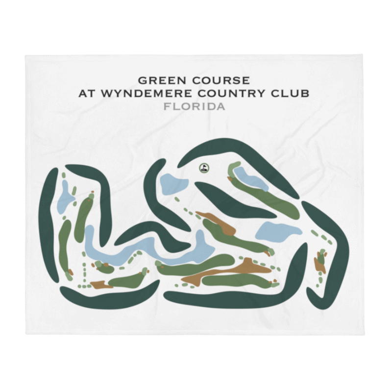 Green Course at Wyndemere Country Club, Florida - Printed Golf Courses