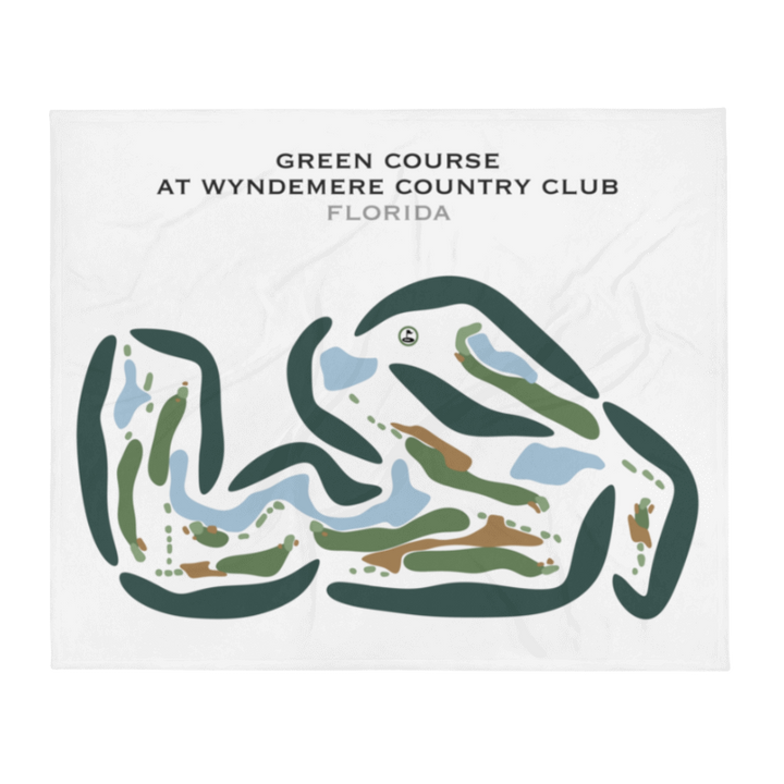 Green Course at Wyndemere Country Club, Florida - Printed Golf Courses