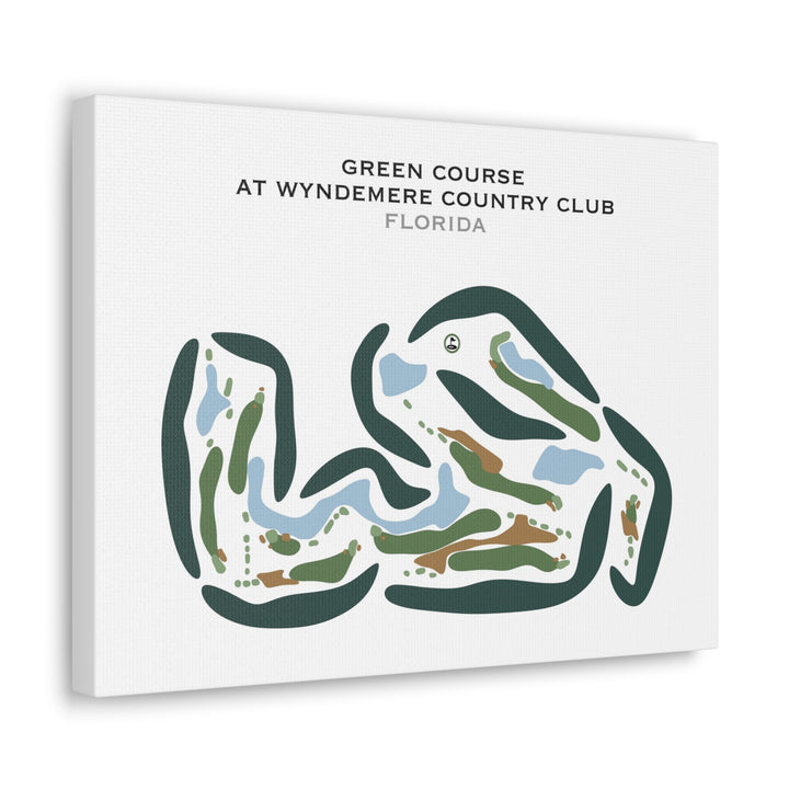 Green Course at Wyndemere Country Club, Florida - Printed Golf Courses