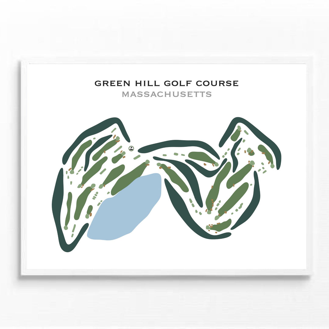 Green Hill Golf Course, Massachusetts - Printed Golf Courses