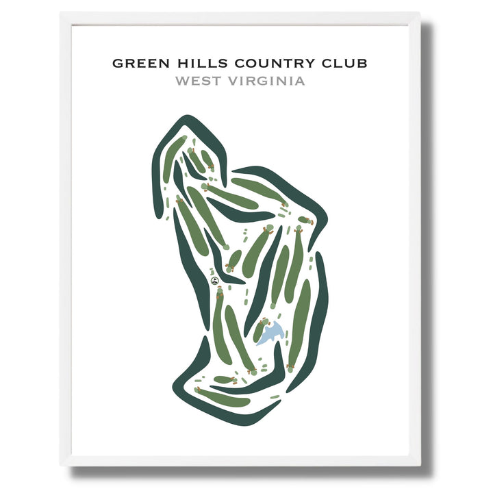 Green Hills Country Club, West Virginia - Printed Golf Courses