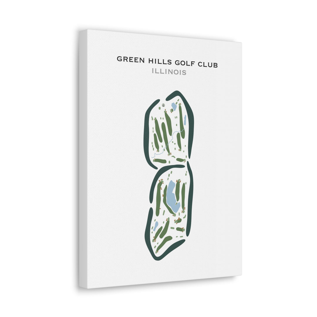 Green Hills Golf Club, Illinois - Printed Golf Courses