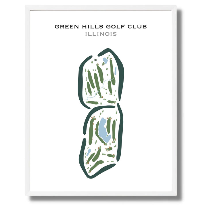 Green Hills Golf Club, Illinois - Printed Golf Courses