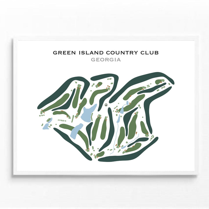 Green Island Country Club, Georgia - Printed Golf Courses