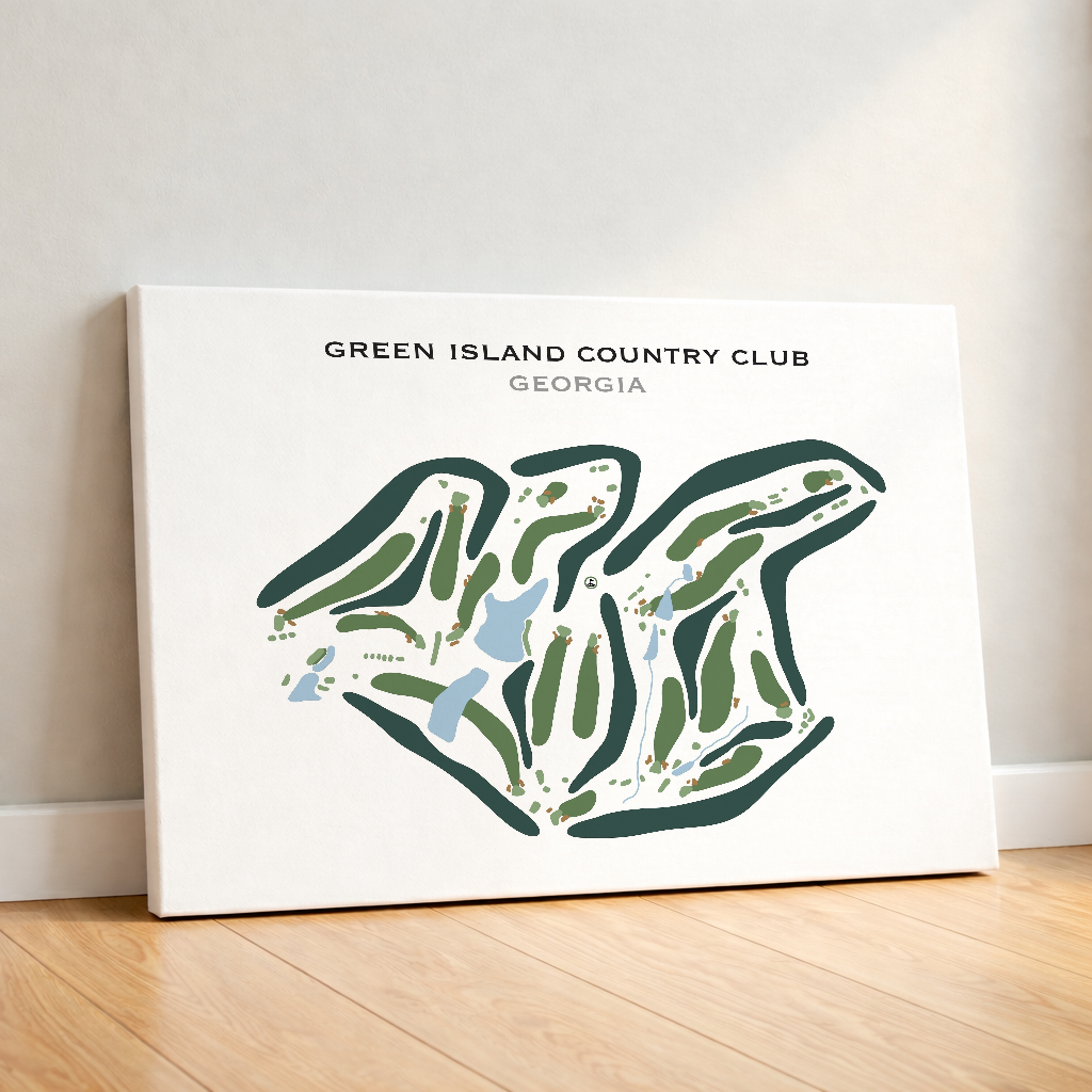 Green Island Country Club, Georgia - Printed Golf Courses