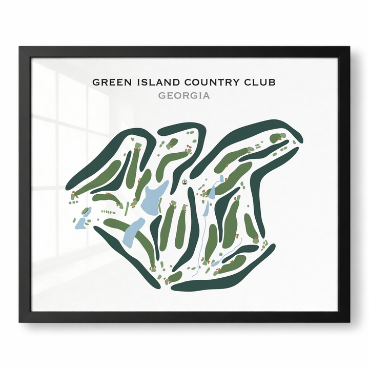 Green Island Country Club, Georgia - Printed Golf Courses
