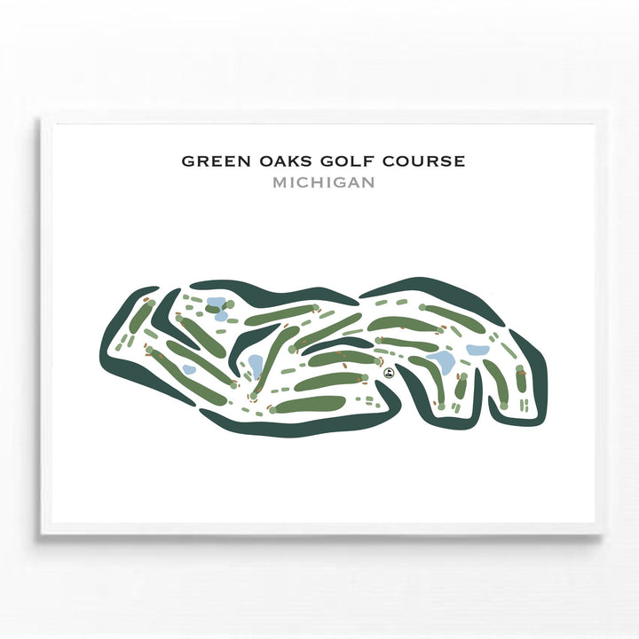 Green Oaks Golf Course, Michigan - Printed Golf Courses