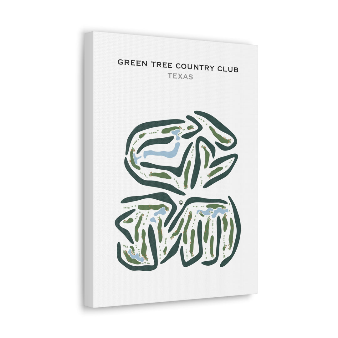 Green Tree Country Club, Texas - Printed Golf Courses