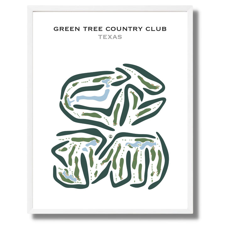 Green Tree Country Club, Texas - Printed Golf Courses