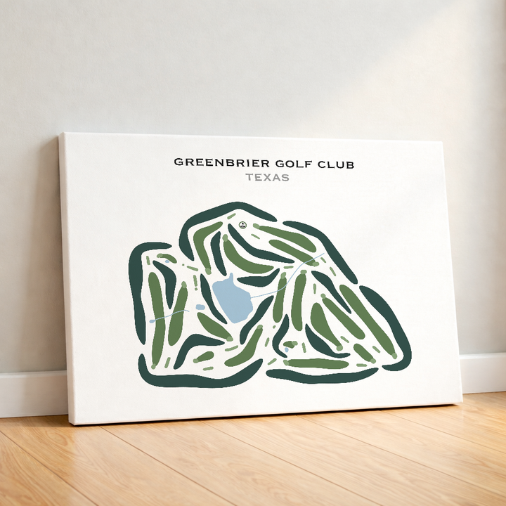 Greenbrier Golf Club, Texas - Printed Golf Courses