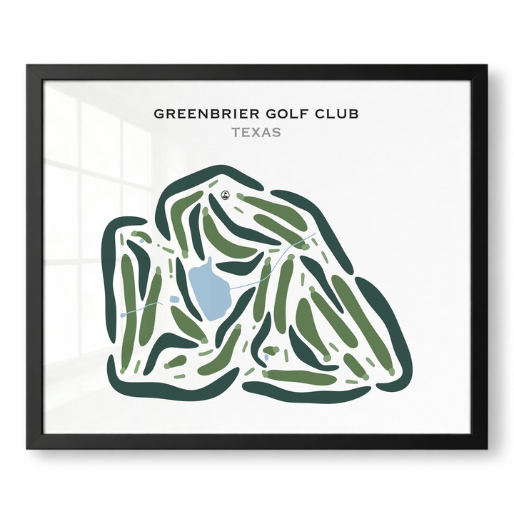 Greenbrier Golf Club, Texas - Printed Golf Courses