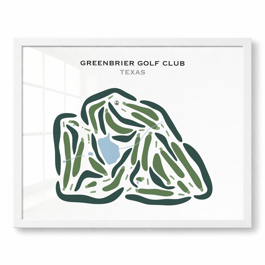 Greenbrier Golf Club, Texas - Printed Golf Courses