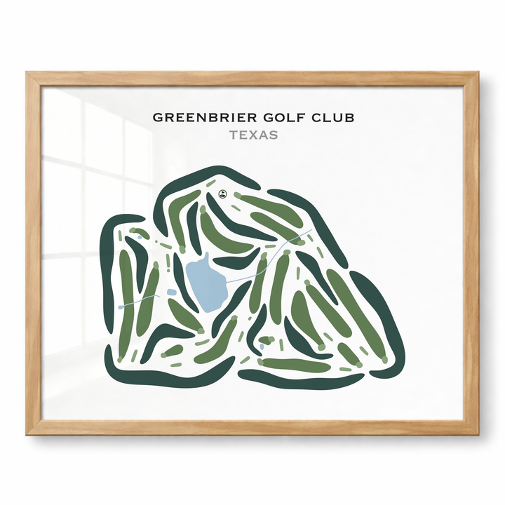 Greenbrier Golf Club, Texas - Printed Golf Courses