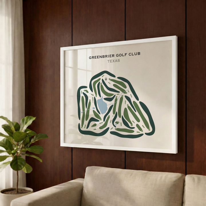 Greenbrier Golf Club, Texas - Printed Golf Courses