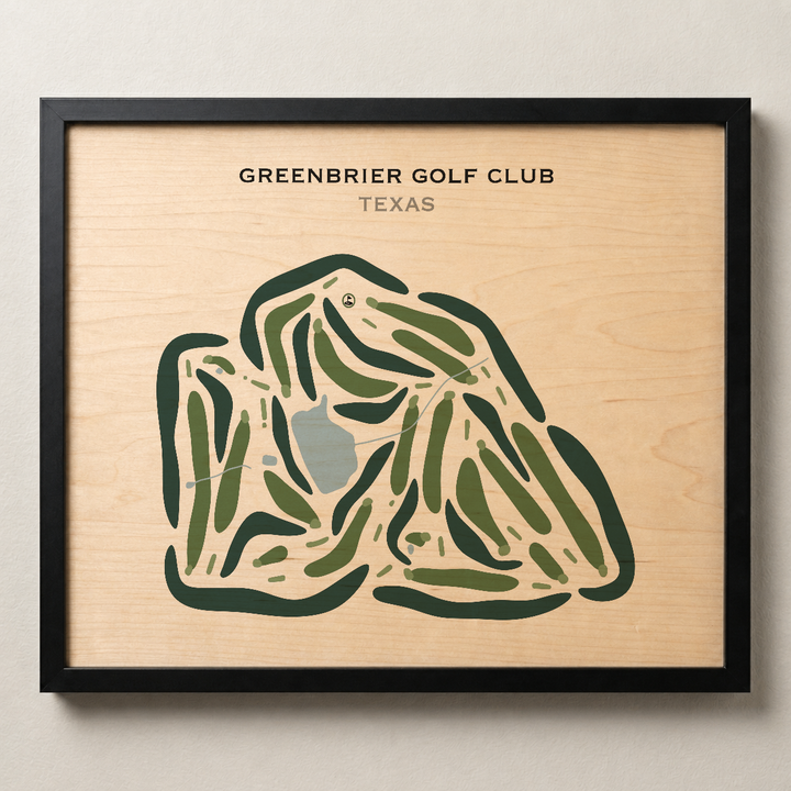 Greenbrier Golf Club, Texas - Printed Golf Courses