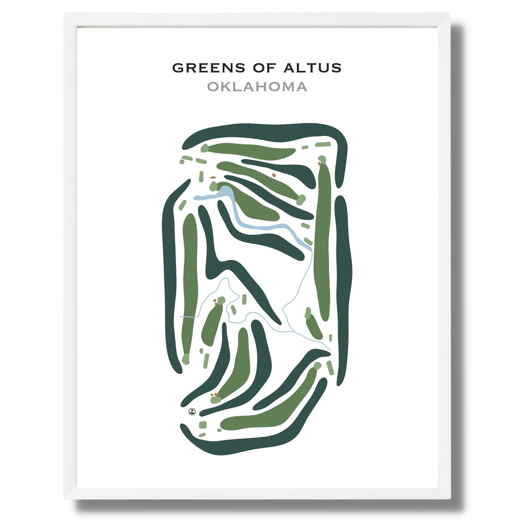 Greens of Altus, Oklahoma - Printed Golf Courses