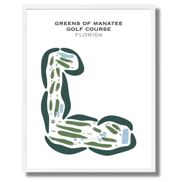 Greens of Manatee Golf Course, Florida - Printed Golf Courses