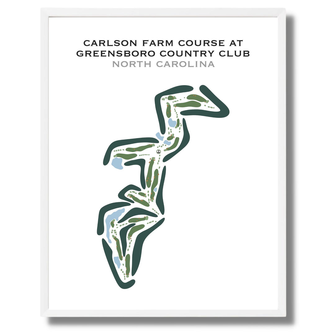 Greensboro Country Club - Carlson Farm Course, North Carolina - Printed Golf Courses