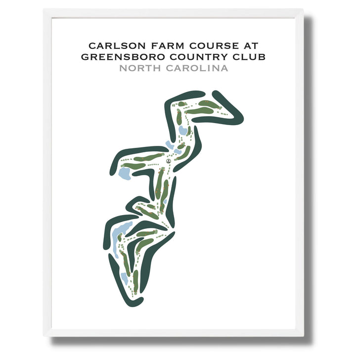 Greensboro Country Club - Carlson Farm Course, North Carolina - Printed Golf Courses