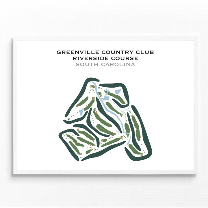 Greenville Country Club - Riverside Course, South Carolina - Printed Golf Courses