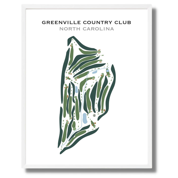 Greenville Country Club, North Carolina - Printed Golf Courses