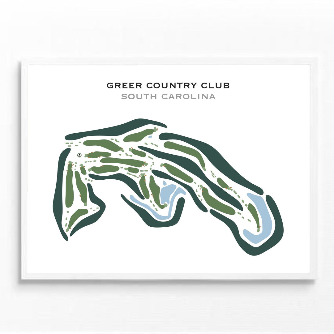 Greer Country Club, South Carolina - Printed Golf Courses