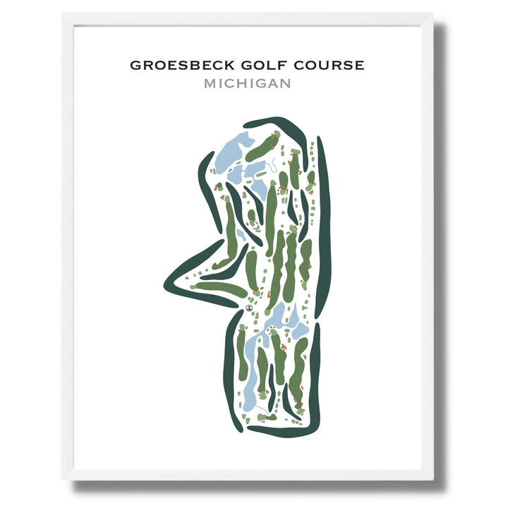 Groesbeck Golf Course, Michigan - Printed Golf Courses