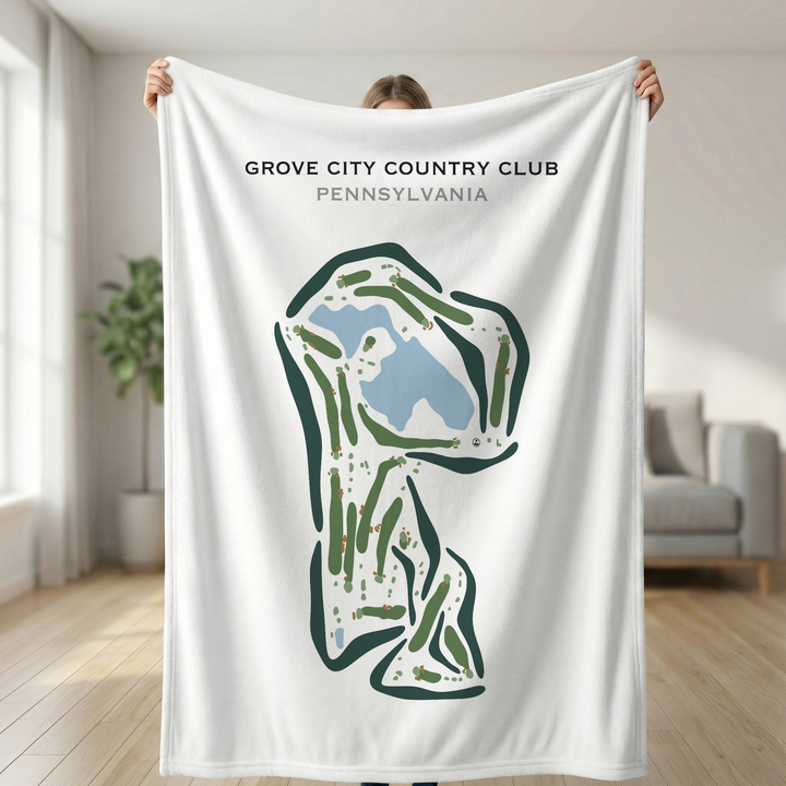 Grove City Country Club, Pennsylvania - Printed Golf Courses