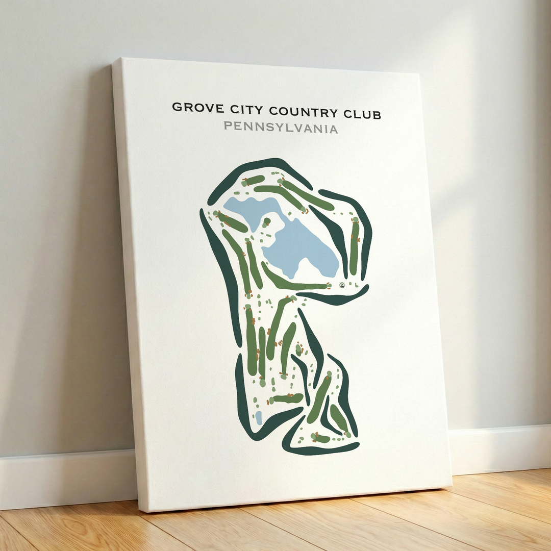 Grove City Country Club, Pennsylvania - Printed Golf Courses