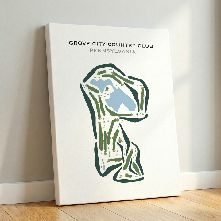 Grove City Country Club, Pennsylvania - Printed Golf Courses
