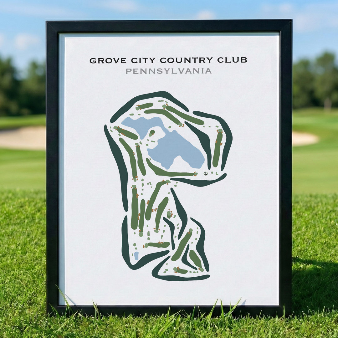 Grove City Country Club, Pennsylvania - Printed Golf Courses