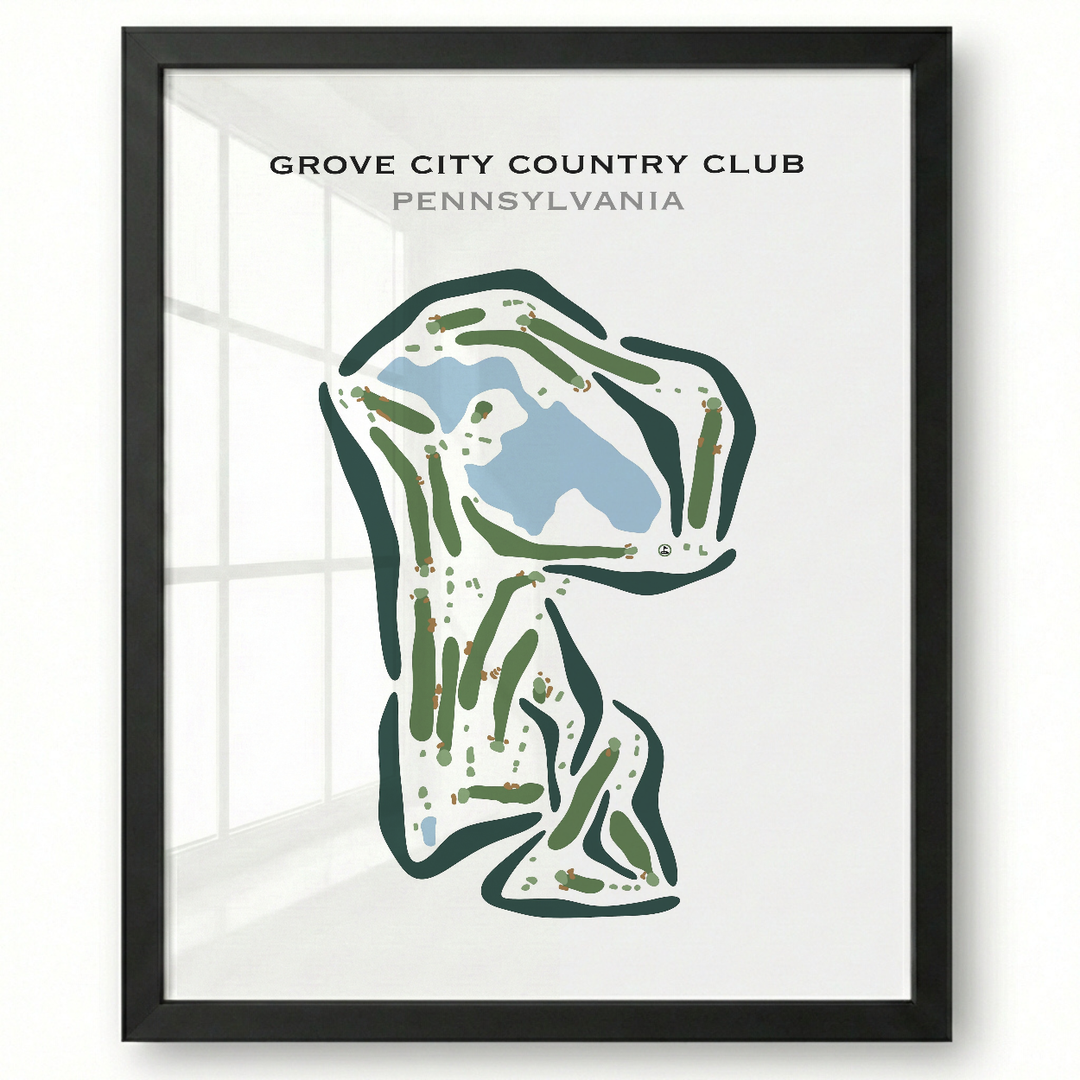 Grove City Country Club, Pennsylvania - Printed Golf Courses