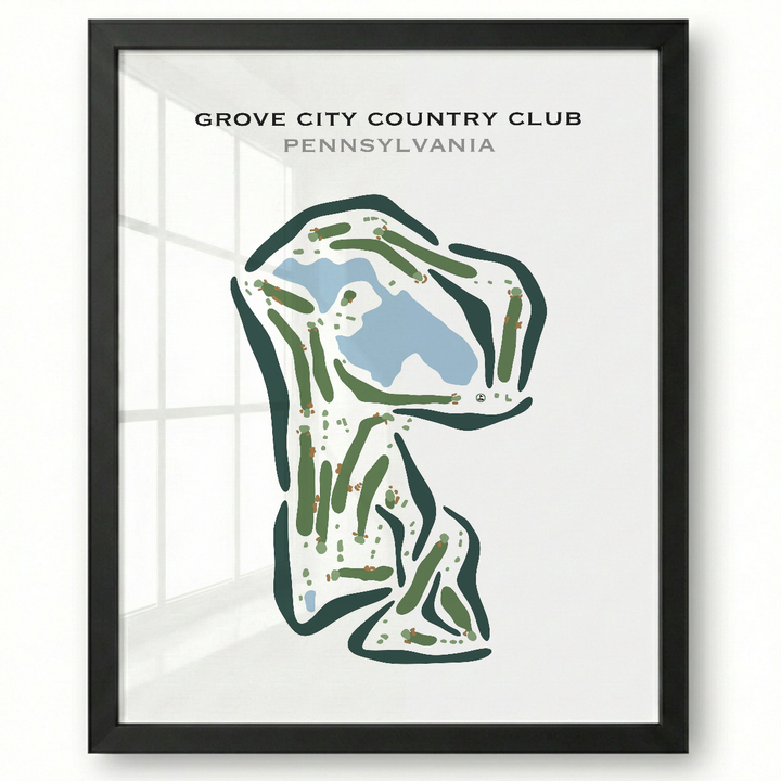 Grove City Country Club, Pennsylvania - Printed Golf Courses