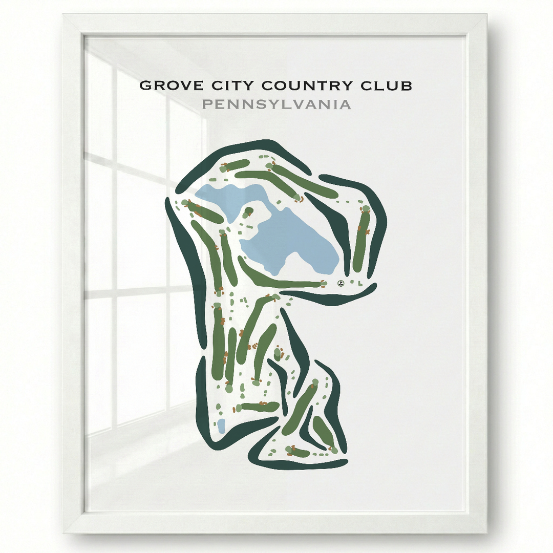 Grove City Country Club, Pennsylvania - Printed Golf Courses