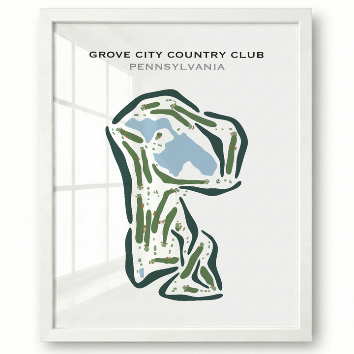 Grove City Country Club, Pennsylvania - Printed Golf Courses