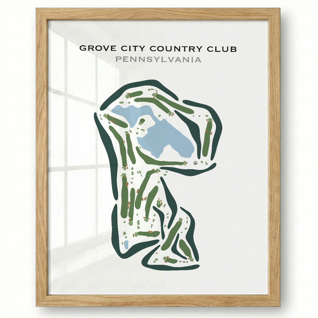 Grove City Country Club, Pennsylvania - Printed Golf Courses
