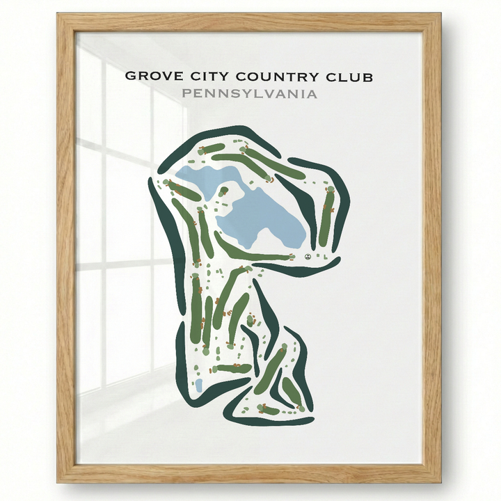 Grove City Country Club, Pennsylvania - Printed Golf Courses