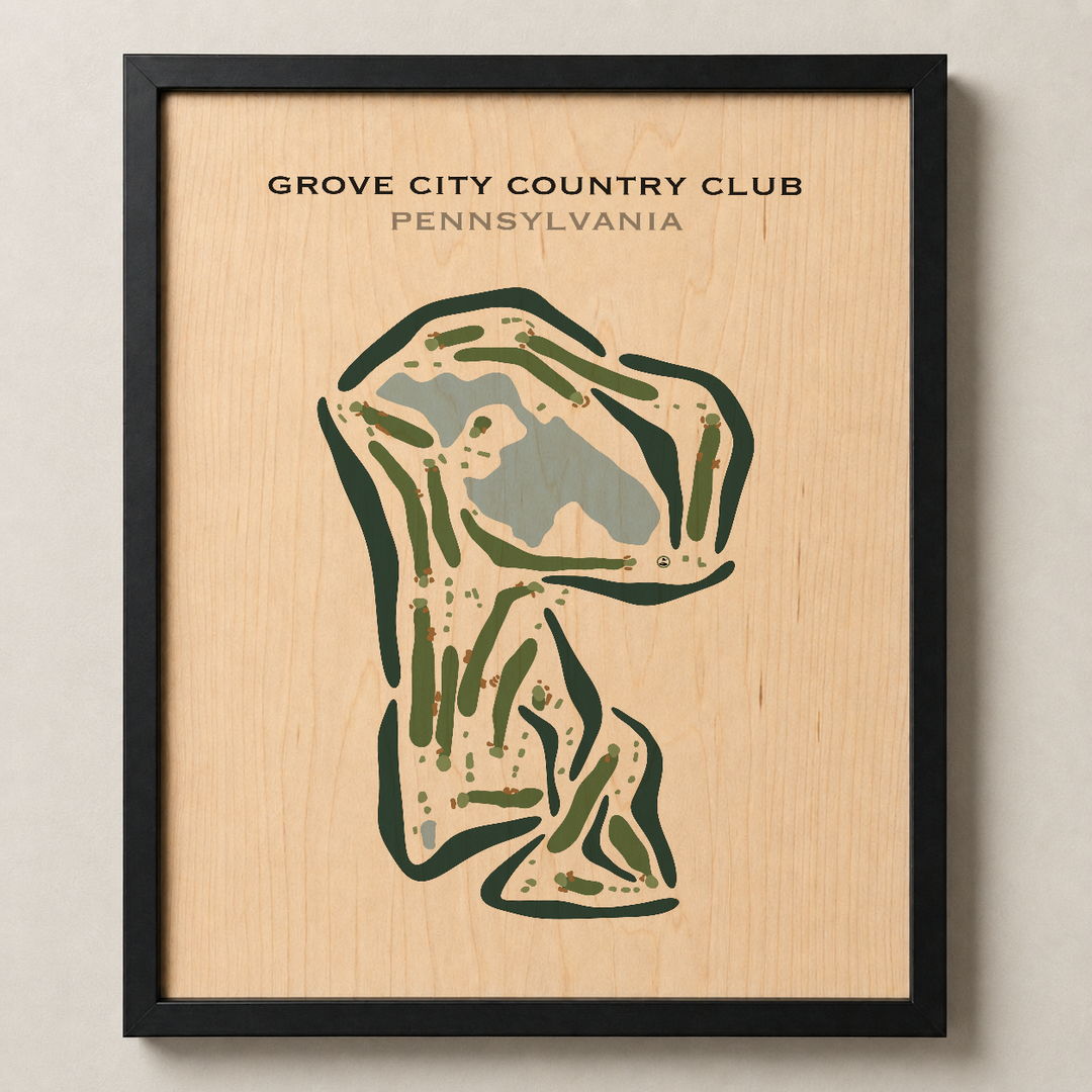 Grove City Country Club, Pennsylvania - Printed Golf Courses